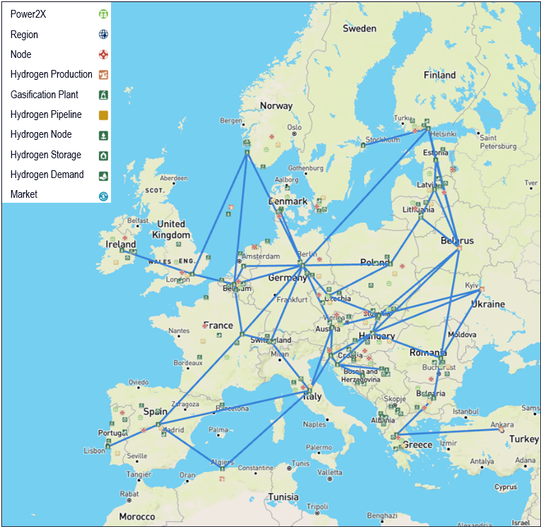 PLEXOS European Hydrogen Dataset (Source: PLEXOS Cloud) 