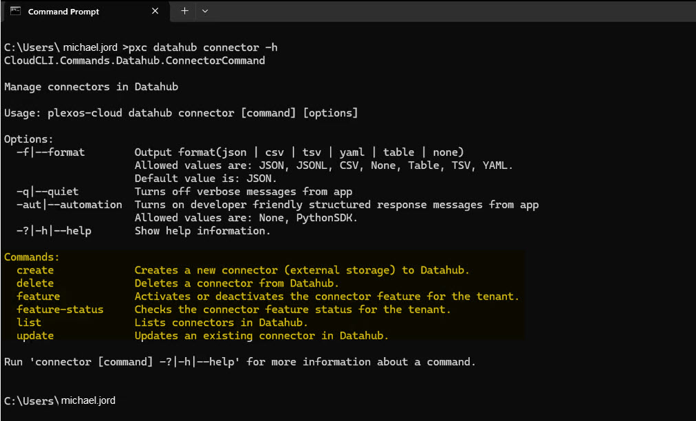 Datahub Connectors - Commands